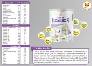Các Thành Phần Dinh Dưỡng Chính Trong Sữa Dê Flomilux F3