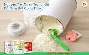 Nguyên Tắc Quan Trọng Khi Đổi Sữa Bột Công Thức Cho Bé