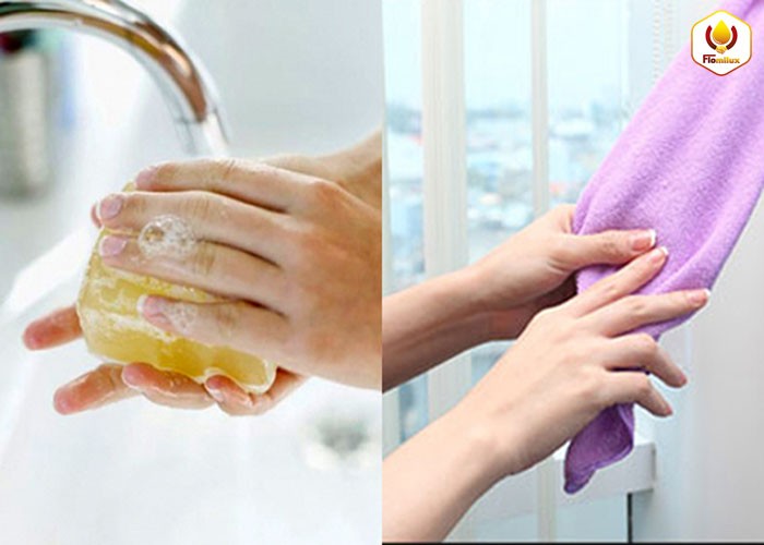 Rừa Tay Sạch Sẽ Và Lau Khô